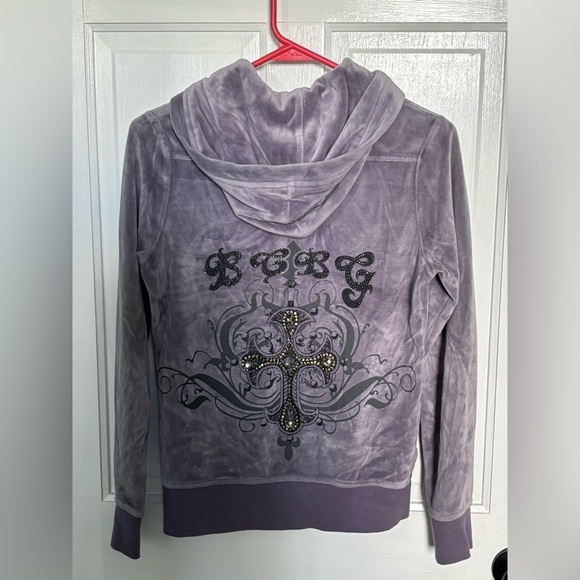 EUC Jeweled Velour Hoodie - Picture 1 of 10